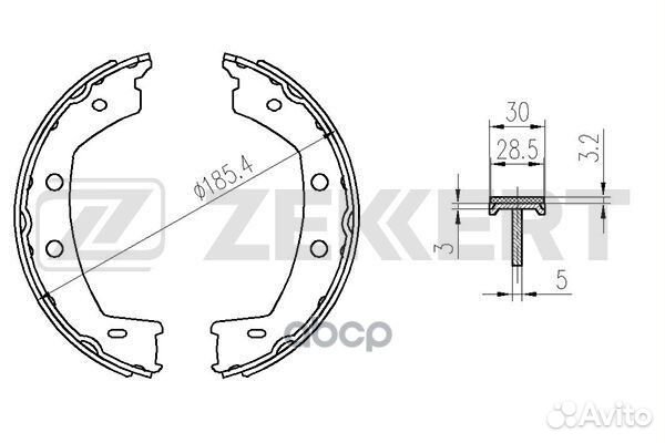 Колодки торм. бараб. задн. стоян. торм. Land Rover