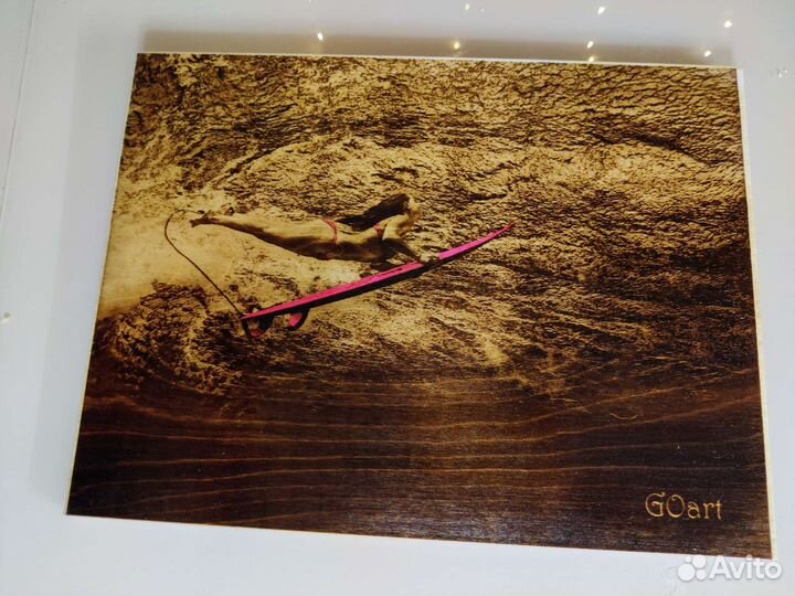 Портрет по фото на дереве (выжигание картин)