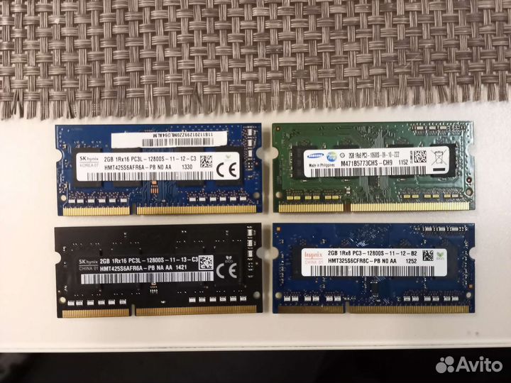 Оперативная память ddr3(2гб) ноутбук