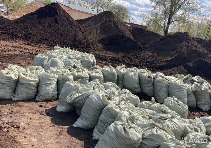 Чернозём навоз в мешках