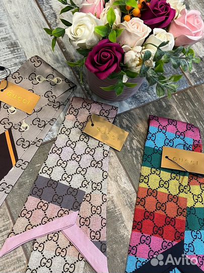 Шелковая лента Твилли Twilly Gucci новая