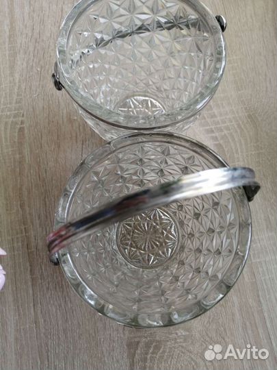 Хрустальная конфетница СССР бронь