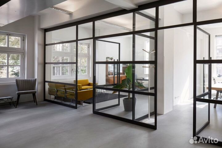 Стеклянные перегородки в стиле Loft