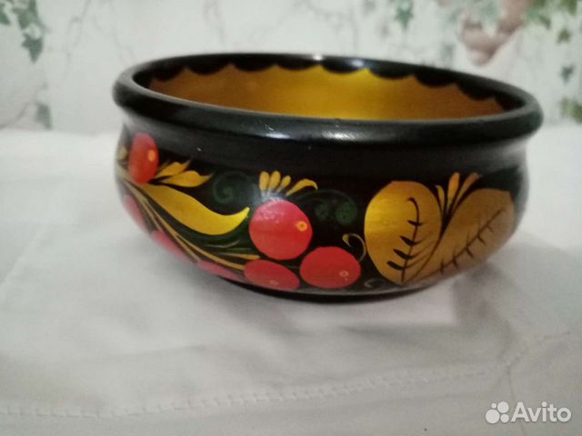 Горшочек конфетница хохлома