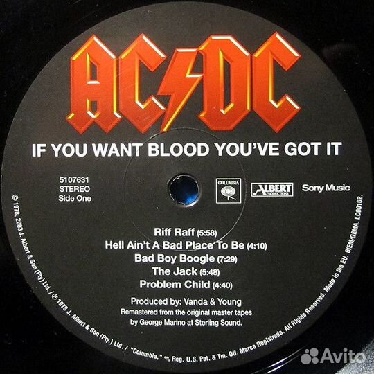 Виниловая пластинка AC/DC IF YOU want blood YOU'VE