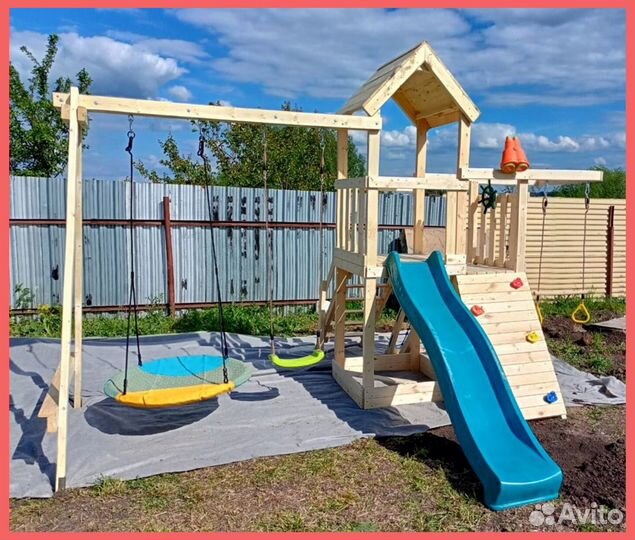 Детский игровой комплекс с горкой