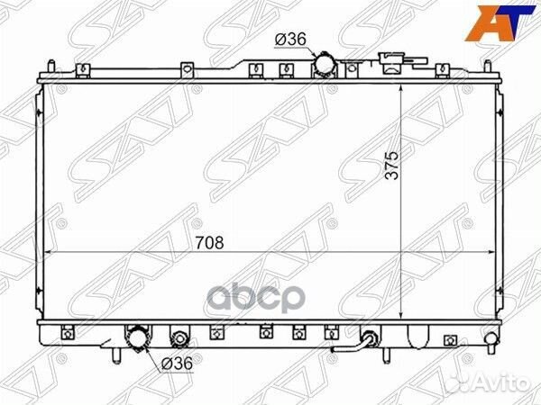 Радиатор Mitsubishi Galant 96-03 MC0002-V6 Sat