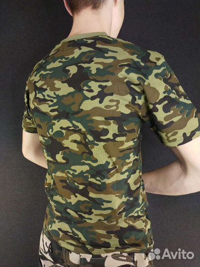 Камуфляжные футболки разных расцветок. Хлопок