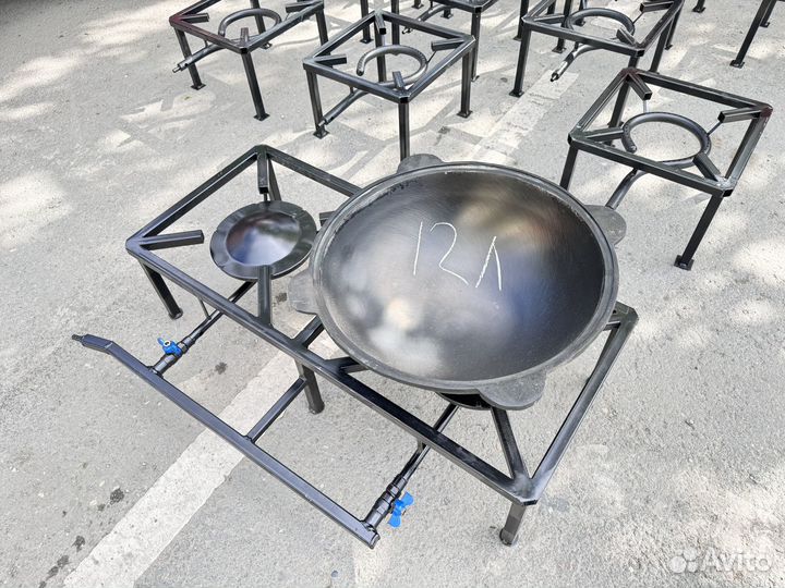 Газовая печь (горелка) под казан двойная