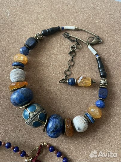 Чокер колье бусы авторская бижутерия