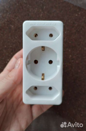 3 переходника на евророзетку, 230 В. 16 А