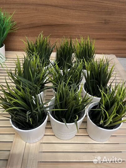 Искусственные цветы в горшках икеа