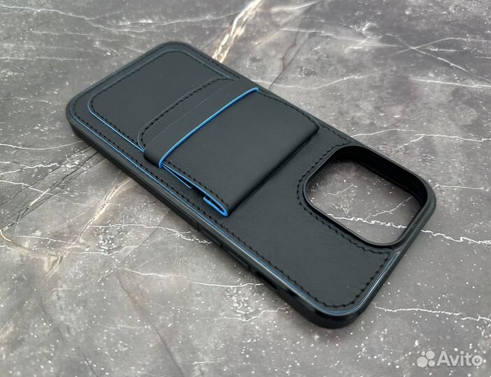 Чехол на iPhone 13/14/15 pro max кожаный