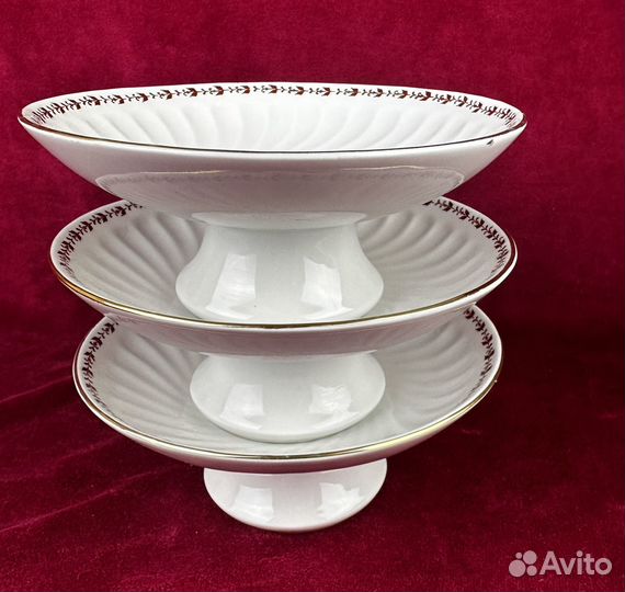 Ваза для фруктов на ножке СССР