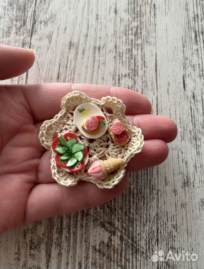 Набор мини еды для кукол из полимерной глины