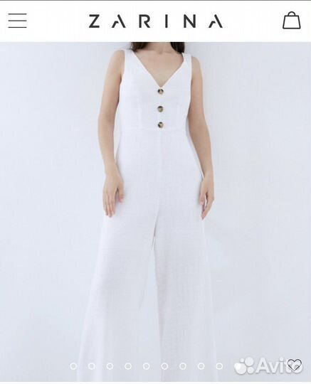 Льняной комбинезон Zarina 48