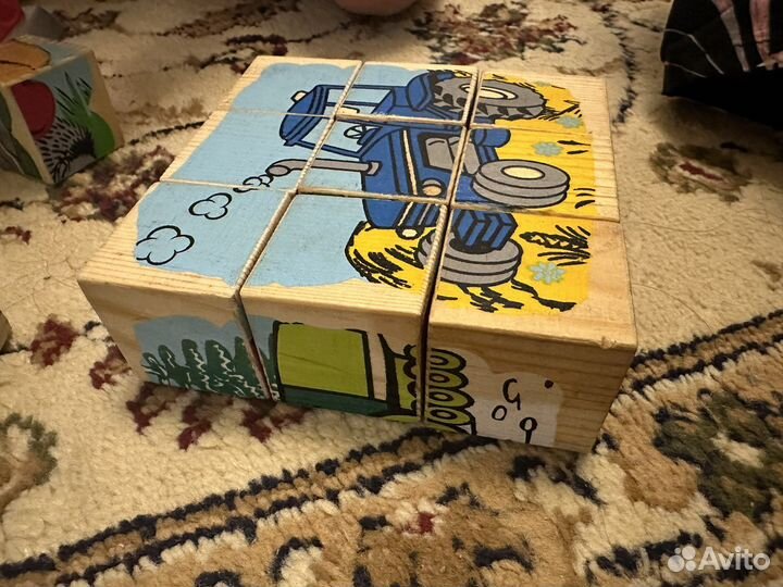 Кубики деревянные для малышей