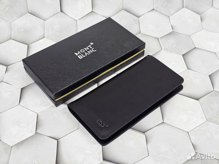 Купюрница мужская Montblanc из телячьей кожи