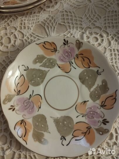 Сервиз чайный СССР тонкий фарфор