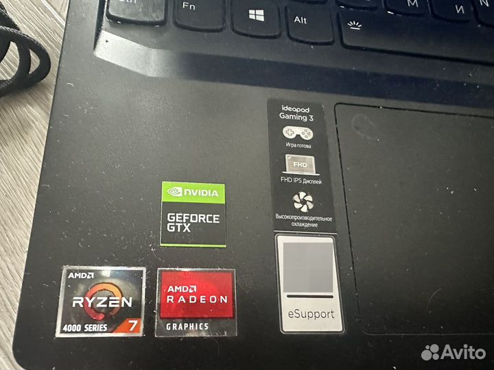 Игровой lenovo gaming 3 1650ti razen7 ssd