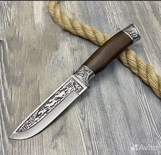 Нож Волк + ножны. Сталь 65X13. Новые