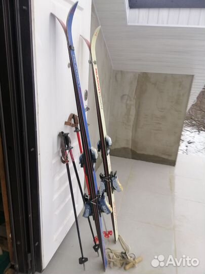 Горные лыжи 180; 185; ботинки 43-44