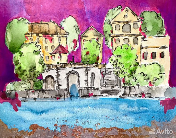 Картина -«Сittà italiana» -Итальянский город