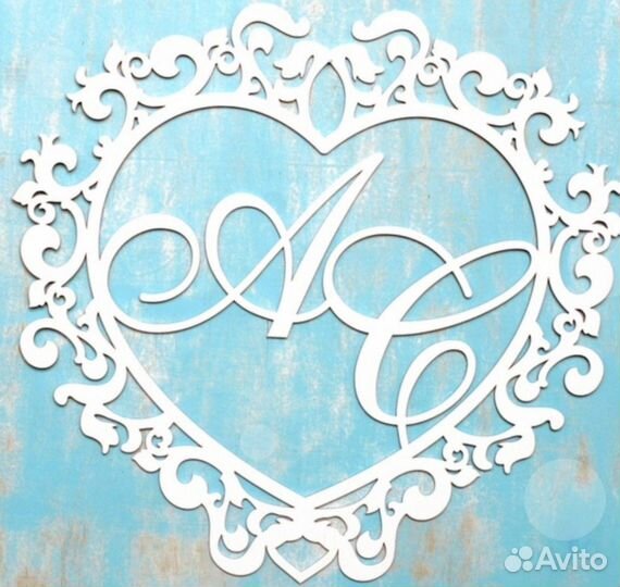 Монограмма на свадьбу, именная