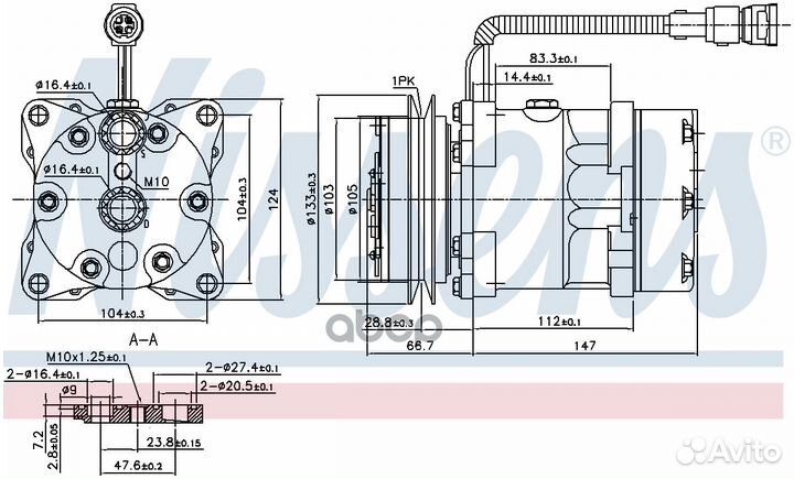 Компрессор кондиционера DAF (CF(75/85) /XF95) 89078