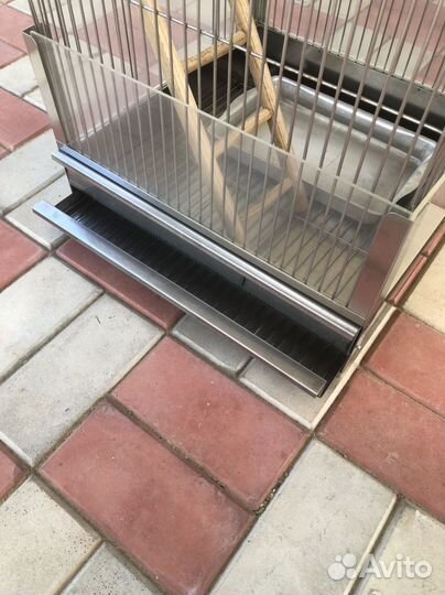 Большая клетка для птиц из нержавейки