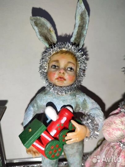 Ватные елочные игрушки СССР