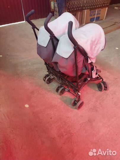Прогулочная коляска для двойни бу