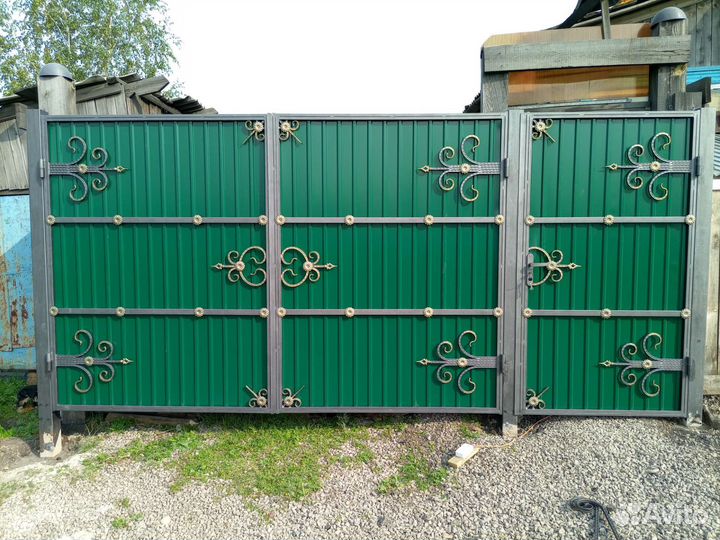 Ворота кованые из профтрубы
