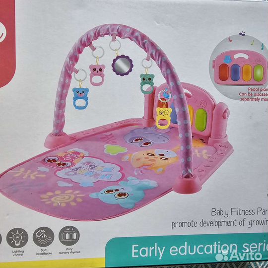 Развивающий музыкальный коврик с пианино. Новый