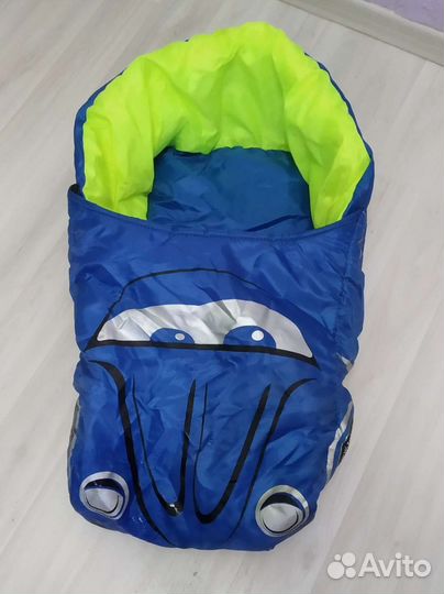 Чехол для ножек с матрасом теплый на санки