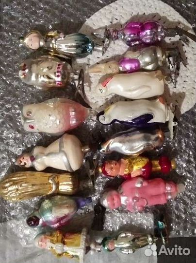 Елочные игрушки СССР на прищепке