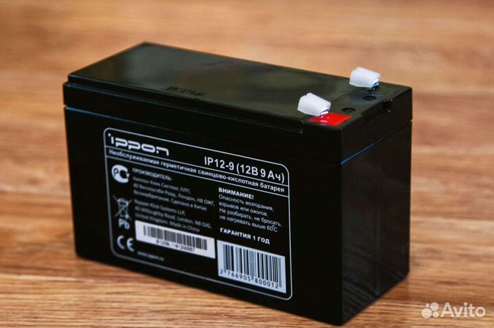 Новая Ippon IPL12-9 12В, 9Ач