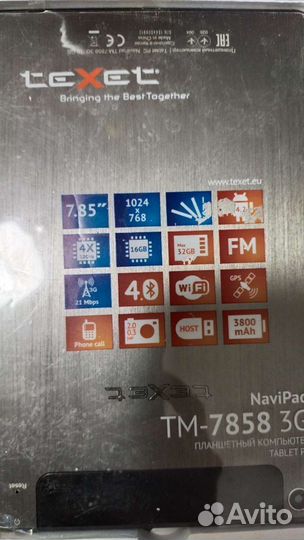 Планшет на запчасти texet TM 7858 3G