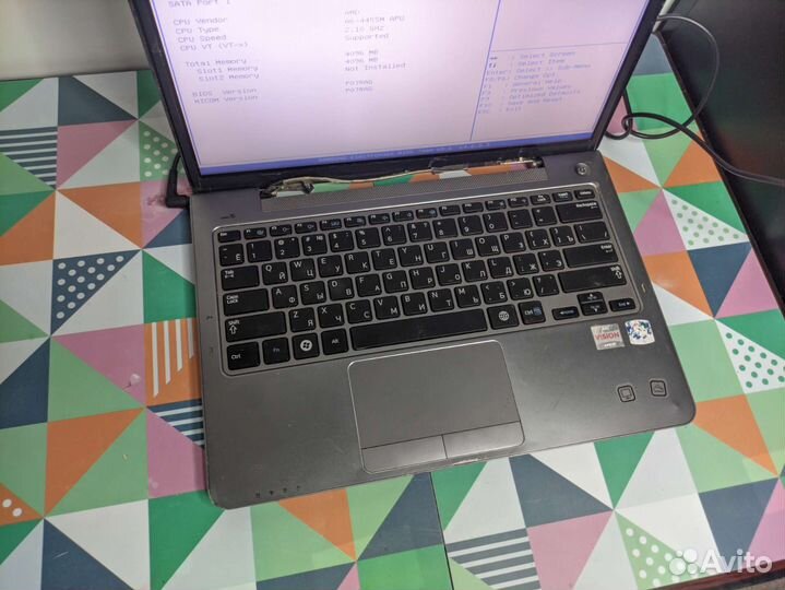 Samsung np535u3c Разбор /мат.плата/зарядное/кулер