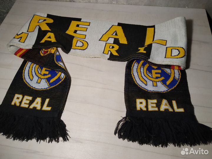 Шарф футбольный роза Real Madrid Реал Мадрид б/у