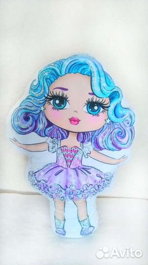 Подушка-обнимашка кукла 70х45см