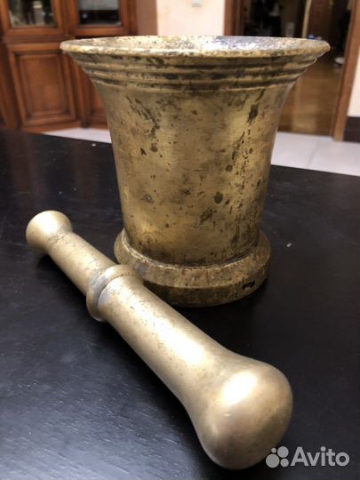 Ступка латунная антикварная