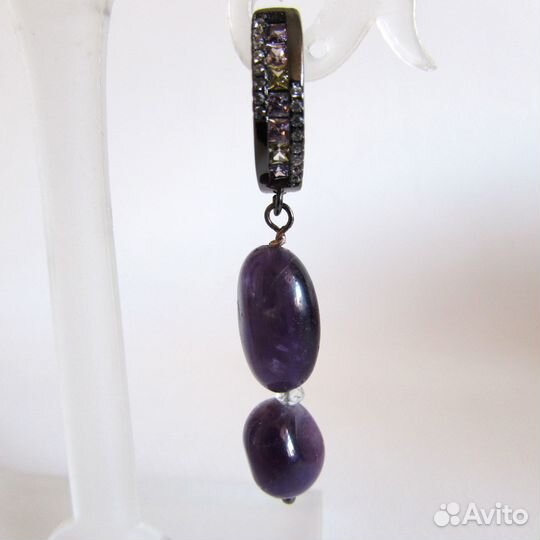 Серьги с Аметистами и Топазами