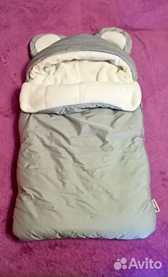 Зимний конверт на выписку или в коляску