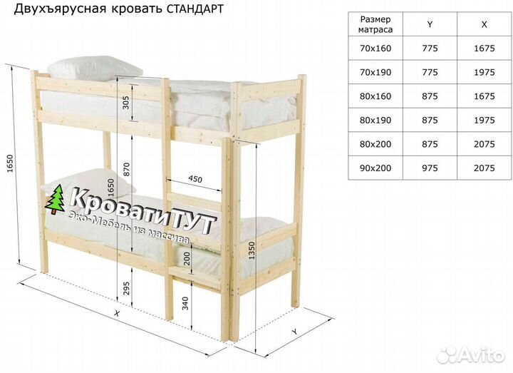 Двухъярусная Кровать