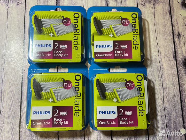 Сменное лезвие + 2 насадки Philips one blade