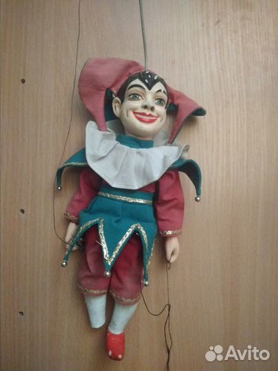 Кукла марионетка Арлекин