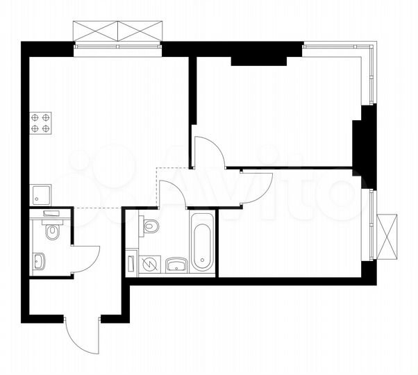 2-к. квартира, 51,3 м², 23/33 эт.