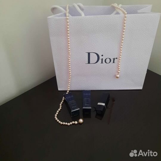 Губная помада dior, пакет, пробники