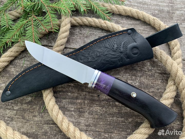 Нож охотничий Засапожный из кованой х12мф